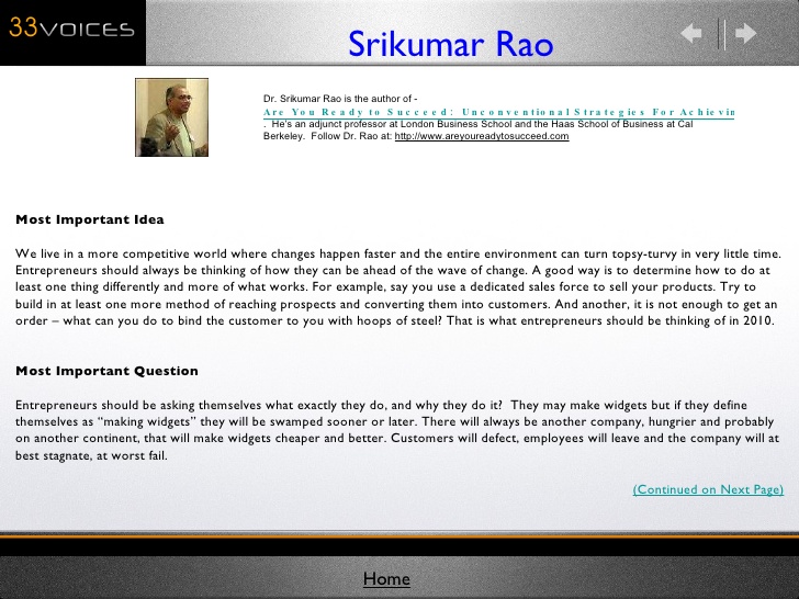 Srikumar rao are you ready to succeed