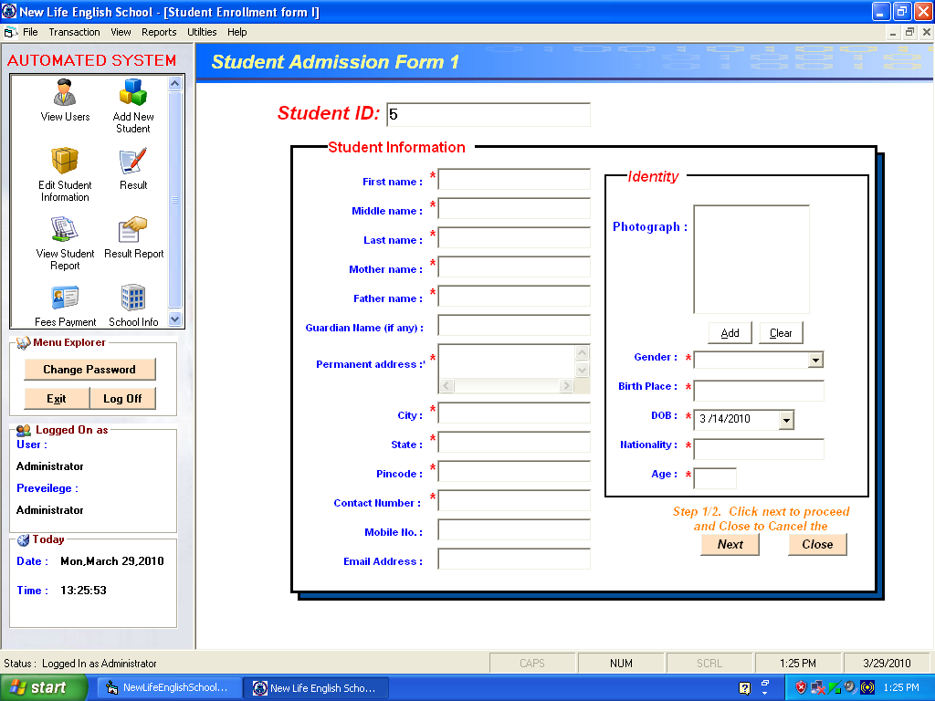 School Management System Project In Vb 6.0